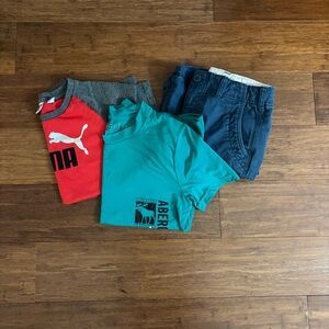 Boys 3 piece bundle T-shirts, shorts 7/8